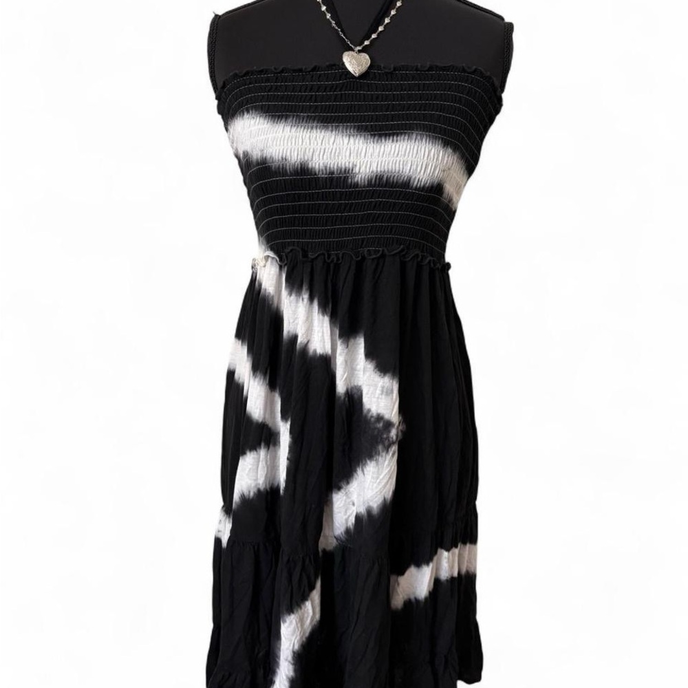 y2k tie dye halter midi dress